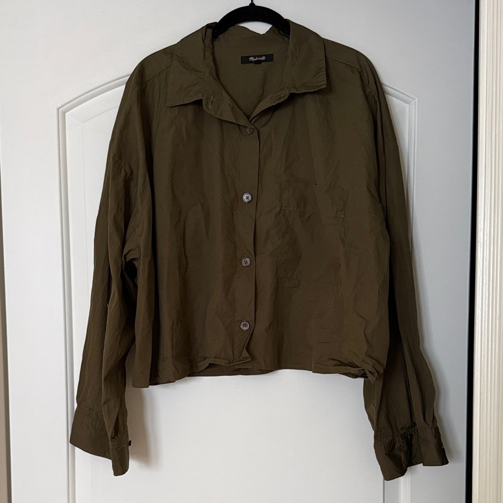 Madewell Olive Button-Up Shirt